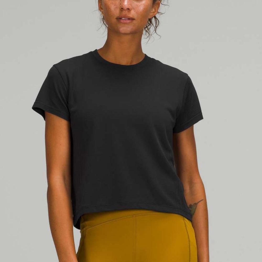 Lululemon Train To Be Short Sleeve Shirt In Black